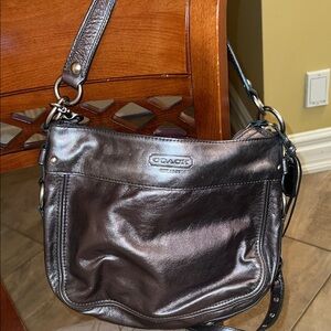 Coach Metallic Chrome Shoulder Bag